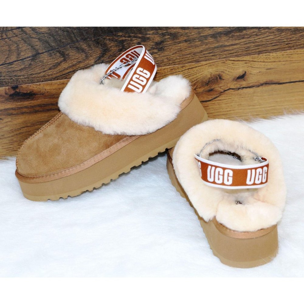 UGG Tan and Cream Sandals